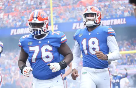 during the Gators' game against the Alabama Crimson Tide on Saturday, September 18, 2021 at Ben Hill Griffin Stadium in Gainesville, Fla. / UAA Communications photo by Isabella Marley