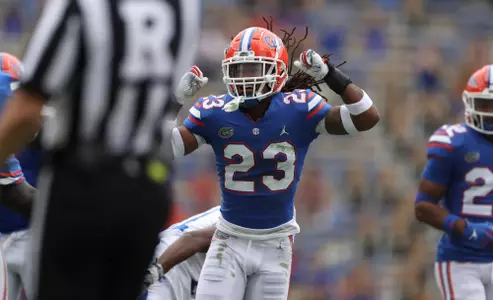 during the Gators' game against the Kentucky Wildcats on Saturday, November 28, 2020 at Ben Hill Griffin Stadium in Gainesville, Fla. / UAA Communications photo by Tim Casey