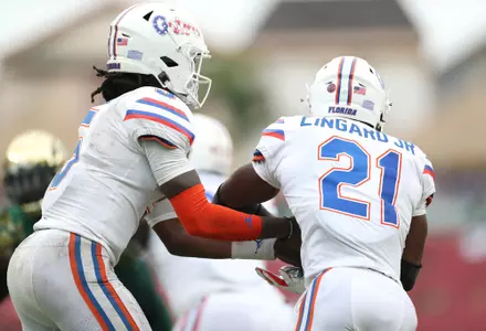during the Gators' game against the USF Bulls on Saturday, September 11, 2021 at Raymond James Stadium in Tampa, Fla. / UAA Communications photo by Anissa Dimilta