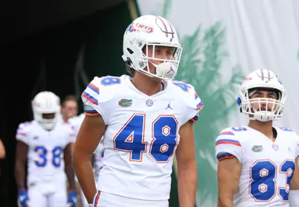 during the Gators' game against the USF Bulls on Saturday, September 11, 2021 at Raymond James Stadium in Tampa, Fla. / UAA Communications photo by Isabella Marley