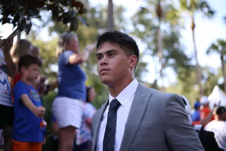 during the Gators' game against the FAU Owls on Saturday, September 4, 2021 at Ben Hill Griffin Stadium in Gainesville, Fla. / UAA Communications photo by Tiffany Franco