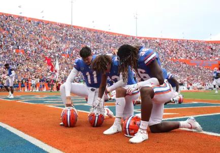during the Gators' game against the Alabama Crimson Tide on Saturday, September 18, 2021 at Ben Hill Griffin Stadium in Gainesville, Fla. / UAA Communications photo by Hannah White