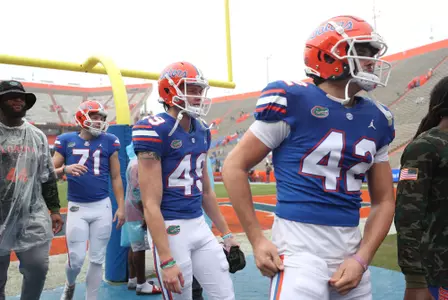 during the Gators' game against the Samford Bulldogs on Saturday, November 13, 2021 at Ben Hill Griffin Stadium in Gainesville, Fla. / UAA Communications photo by Isabella Marley