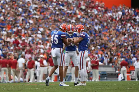 during the Gators' game against the Alabama Crimson Tide on Saturday, September 18, 2021 at Ben Hill Griffin Stadium in Gainesville, Fla. / UAA Communications photo by Alexis Greaves
