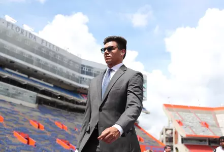 during the Gators' game against the Alabama Crimson Tide on Saturday, September 18, 2021 at Ben Hill Griffin Stadium in Gainesville, Fla. / UAA Communications photo by Anissa Dimilta