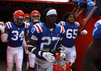 during the Gators' game against the Vanderbilt Commodores on Saturday, October 9, 2021 at Ben Hill Griffin Stadium in Gainesville, Fla. / UAA Communications photo by Carla Kakouris