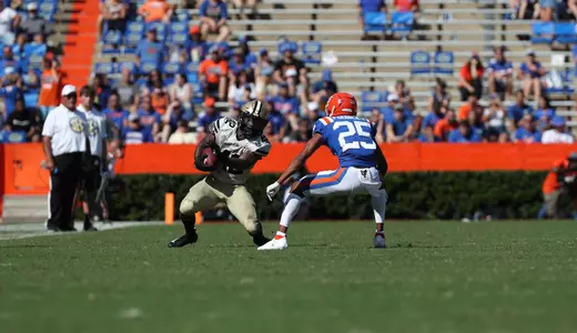 during the Gators' game against the Vanderbilt Commodores on Saturday, October 9, 2021 at Ben Hill Griffin Stadium in Gainesville, Fla. / UAA Communications photo by Anissa Dimilta
