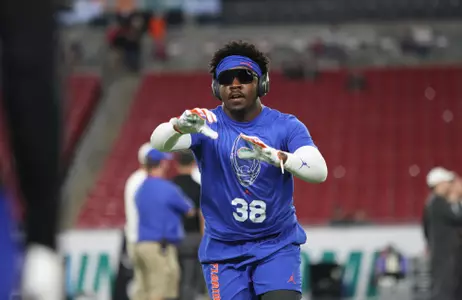 during the Gators' game against the UCF Knights in the Gasparilla Bowl on Thursday, December 23, 2021 at Raymond James Stadium in Tampa, Fla. / UAA Communications photo by Isabella Marley