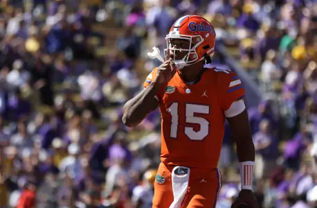 during the Gators' game against the LSU Tigers on Saturday, October 16, 2021 at Tiger Stadium in Baton Rouge, La. / UAA Communications photo by Isabella Marley