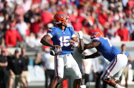 during the Gators' game against the Georgia Bulldogs on Saturday, October 30, 2021 at TIAA Bank Field in Jacksonville, FL / UAA Communications photo by Anissa Dimilta