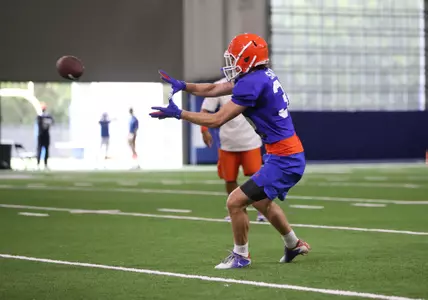 during the Gators' fall practice on Saturday, August 7, 2021 at the Sanders football practice fields in Gainesville, FL / UAA Communications photo by Hannah White