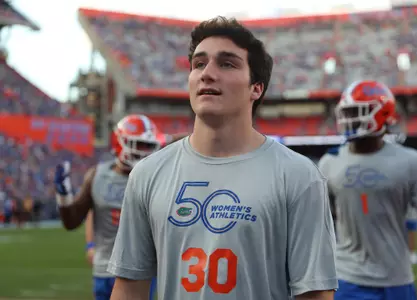 during the Gators' game against the Tennessee Volunteers on Saturday, September 25, 2021 at Ben Hill Griffin Stadium in Gainesville, Fla. / UAA Communications photo by Sydney Calle