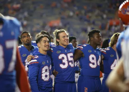 during the Gators' game against the Tennessee Volunteers on Saturday, September 25, 2021 at Ben Hill Griffin Stadium in Gainesville, Fla. / UAA Communications photo by Anissa Dimilta