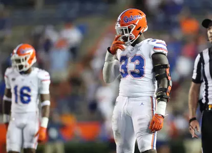 during the Gators' game against the FAU Owls on Saturday, September 4, 2021 at Ben Hill Griffin Stadium in Gainesville, Fla. / UAA Communications photo by Isabella Marley