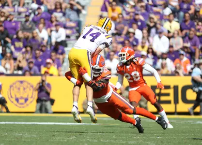 during the Gators' game against the LSU Tigers on Saturday, October 16, 2021 at Tiger Stadium in Baton Rouge, La. / UAA Communications photo by Hannah White