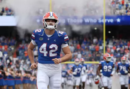 during the Gators' game against the Samford Bulldogs on Saturday, November 13, 2021 at Ben Hill Griffin Stadium in Gainesville, Fla. / UAA Communications photo by Anna Carrington