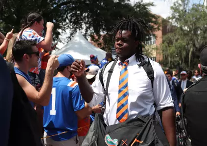 during the Gators' game against the Alabama Crimson Tide on Saturday, September 18, 2021 at Ben Hill Griffin Stadium in Gainesville, Fla. / UAA Communications photo by Hannah White