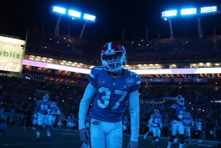 during the Gators' game against the UCF Knights in the Gasparilla Bowl on Thursday, December 23, 2021 at Raymond James Stadium in Tampa, Fla. / UAA Communications photo by Isabella Marley