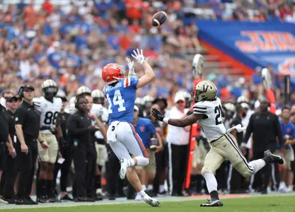 during the Gators' game against the Vanderbilt Commodores on Saturday, October 9, 2021 at Ben Hill Griffin Stadium in Gainesville, Fla. / UAA Communications photo by Tim Casey