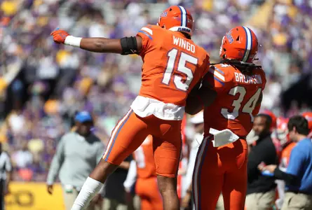 during the Gators' game against the LSU Tigers on Saturday, October 16, 2021 at Tiger Stadium in Baton Rouge, La. / UAA Communications photo by Isabella Marley