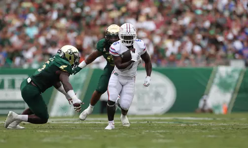 during the Gators' game against the USF Bulls on Saturday, September 11, 2021 at Raymond James Stadium in Tampa, Fla. / UAA Communications photo by Anissa Dimilta