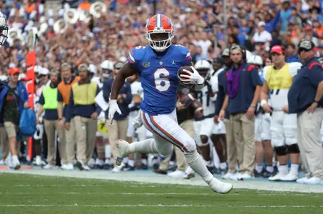 during the Gators' game against the Samford Bulldogs on Saturday, November 13, 2021 at Ben Hill Griffin Stadium in Gainesville, Fla. / UAA Communications photo by Chris Kim