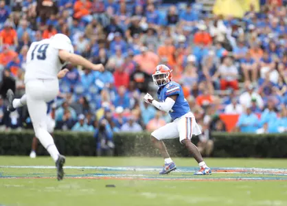 during the Gators' game against the Samford Bulldogs on Saturday, November 13, 2021 at Ben Hill Griffin Stadium in Gainesville, Fla. / UAA Communications photo by Alex Rodriguez