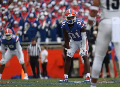 during the Gators' game against the Samford Bulldogs on Saturday, November 13, 2021 at Ben Hill Griffin Stadium in Gainesville, Fla. / UAA Communications photo by Courtney Culbreath