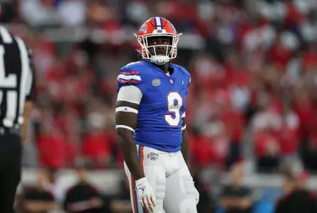 during the Gators' game against the Georgia Bulldogs on Saturday, October 30, 2021 at TIAA Bank Field in Jacksonville, FL / UAA Communications photo by Anissa Dimilta