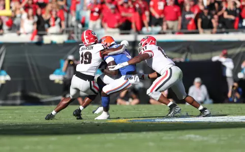 during the Gators' game against the Georgia Bulldogs on Saturday, October 30, 2021 at TIAA Bank Field in Jacksonville, FL / UAA Communications photo by Isabella Marley