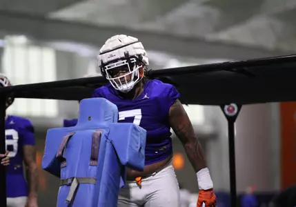 during the Gators' 1st day of spring practice on Tuesday, March 15, 2022 at the Sanders football practice fields in Gainesville, FL / UAA Communications photo by Isabella Marley