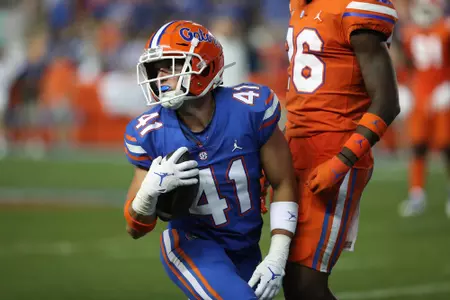 during the Gators' Orange and Blue Game on Thursday, April 14, 2022 at Ben Hill Griffin Stadium in Gainesville, Fla. / UAA Communications photo by Isabella Marley