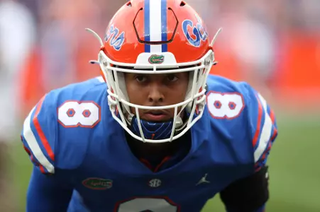 during the Gators' Orange and Blue Game on Thursday, April 14, 2022 at Ben Hill Griffin Stadium in Gainesville, Fla. / UAA Communications photo by Isabella Marley