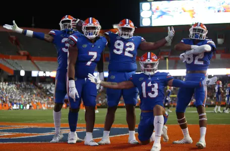 during the Gators' Orange and Blue game on Thursday, April 14, 2022 at Ben Hill Griffin Stadium in Gainesville, Fla. / UAA Communications photo by Jordan McKendrick