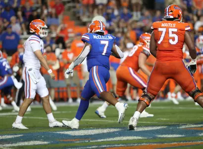 during the Gators' Orange and Blue Game on Thursday, April 14, 2022 at Ben Hill Griffin Stadium in Gainesville, Fla. / UAA Communications photo by Isabella Marley