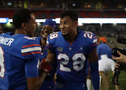 during the Gators' Orange and Blue Game on Thursday, April 14, 2022 at Ben Hill Griffin Stadium in Gainesville, Fla. / UAA Communications photo by Isabella Marley