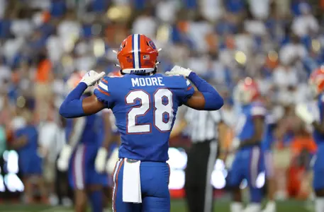 during the Gators' Orange and Blue Game on Thursday, April 14, 2022 at Ben Hill Griffin Stadium in Gainesville, Fla. / UAA Communications photo by Isabella Marley