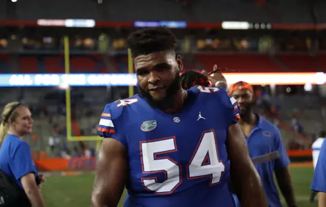 during the Gators' Orange and Blue Game on Thursday, April 14, 2022 at Ben Hill Griffin Stadium in Gainesville, Fla. / UAA Communications photo by Isabella Marley
