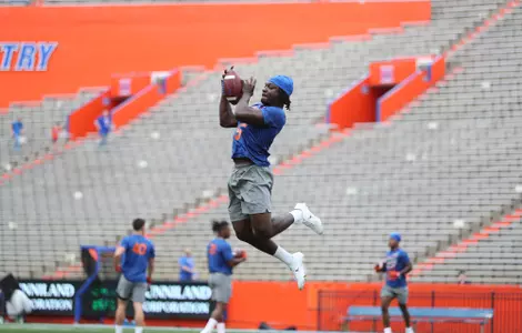 during the Gators' Orange and Blue Game on Thursday, April 14, 2022 at Ben Hill Griffin Stadium in Gainesville, Fla. / UAA Communications photo by Isabella Marley