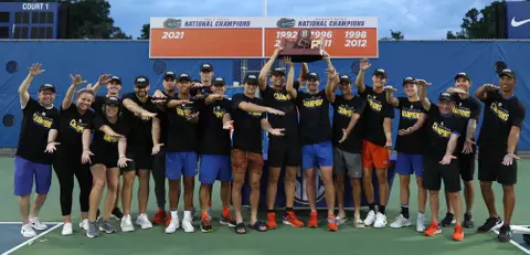Florida men's tennis T5 in 2022 NCAA Tournament action