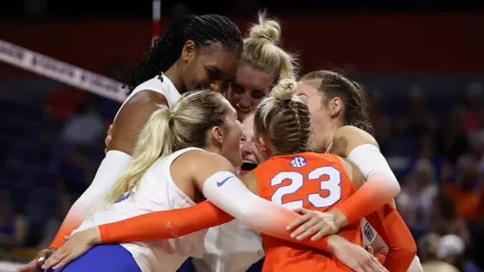during the Gators' match against the Virginia Commonwealth Rams on Saturday, September 10, 2022 at Exactech Arena at the Stephen C. O'Connell Center in Gainesville, Fla. / UAA Communications photo by Sydney Calle