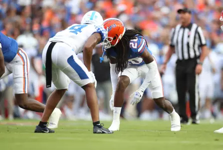 during the Gators' game against the Kentucky Wildcats on Saturday, September 10, 2022 at Ben Hill Griffin Stadium in Gainesville, Fla. / UAA Communications photo by Isabella Marley