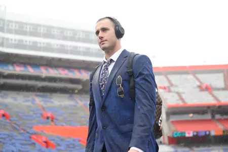 during the Gators' game against the Utah Utes on Saturday, September 3, 2022 at Ben Hill Griffin Stadium in Gainesville, Fla. / UAA Communications photo by Isabella Marley