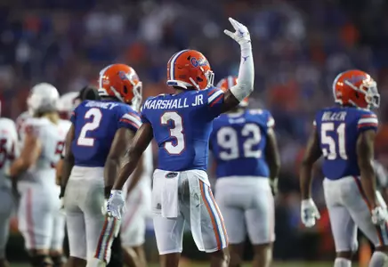 during the Gators' game against the Utah Utes on Saturday, September 3, 2022 at Ben Hill Griffin Stadium in Gainesville, Fla. / UAA Communications photo by Hannah White