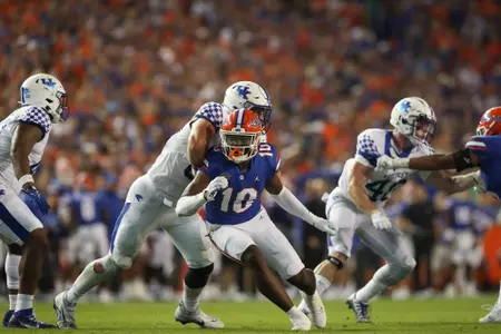 during the Gators' game against the Kentucky Wildcats on Saturday, September 10, 2022 at Ben Hill Griffin Stadium in Gainesville, Fla. / UAA Communications photo by Maddie Washburn