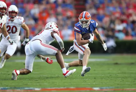 during the Gators' game against the Utah Utes on Saturday, September 3, 2022 at Ben Hill Griffin Stadium in Gainesville, Fla. / UAA Communications photo by Hannah White