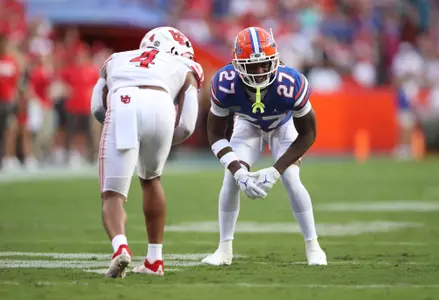 during the Gators' game against the Utah Utes on Saturday, September 3, 2022 at Ben Hill Griffin Stadium in Gainesville, Fla. / UAA Communications photo by Hannah White