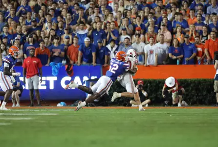 during the Gators' game against the Utah Utes on Saturday, September 3, 2022 at Ben Hill Griffin Stadium in Gainesville, Fla. / UAA Communications photo by Isabella Marley