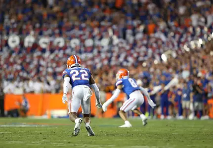 during the Gators' game against the Utah Utes on Saturday, September 3, 2022 at Ben Hill Griffin Stadium in Gainesville, Fla. / UAA Communications photo by Emma Bissell