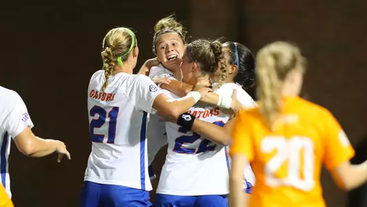 Maddy Pirrello celebrates her first collegiate goal - 220916
